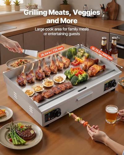 VEVOR Commercial Electric Griddle, 30" No Plug, Countertop Flat Top Griddle - Image 2