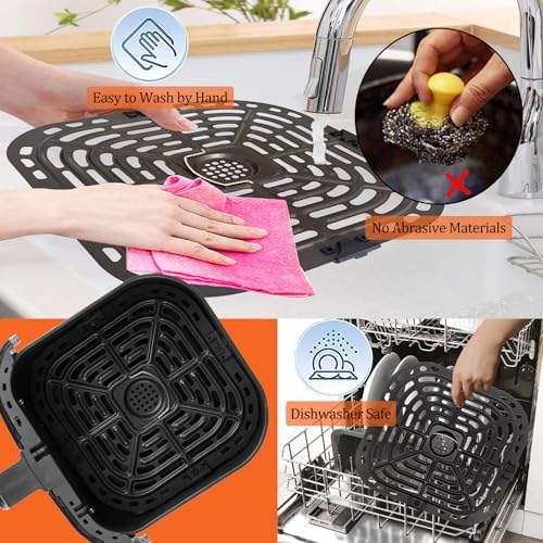 6QT Air Fryer Grill Grate for Instants Pot Vortex Plus 6 in 1 6QT XL Air Fryers, Premium Grill Pan Crisping Plate Rack Tray Grid Shelf for Instants 5.7QT 6QT, Nonstick, Dishwasher Safe - Image 4