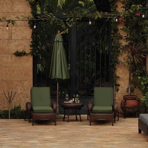 Classic Accessories Montlake FadeSafe Water-Resistant 23 x 20 x 4 Inch Outdoor Chair Cushion, Heather Fern Green, Outdoor Chair Cushions, Patio Chair Cushions, Patio Cushions - Image 6