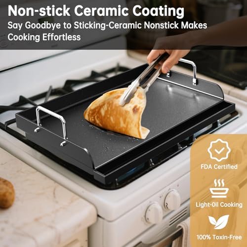23" x 16" Nonstick Griddle for Gas Grill, Universal Compatible - Image 6