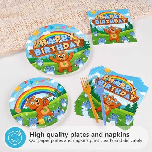 96Pcs Bear Lemmings Birthday Party Decorations for Animals Serves 24 - Image 3