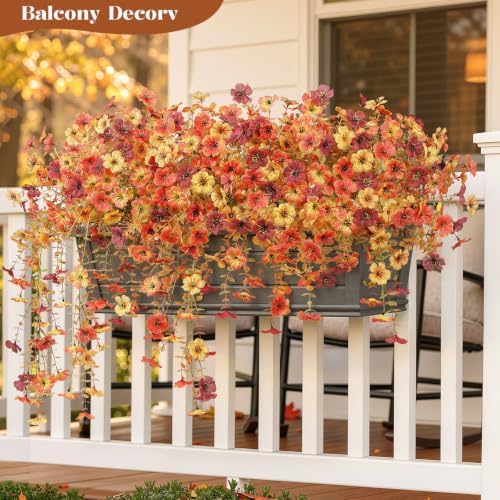 Alupssuc 4 PCS Fall Hanging Flowers Artificial for Outdoor Indoor Decor - Image 4