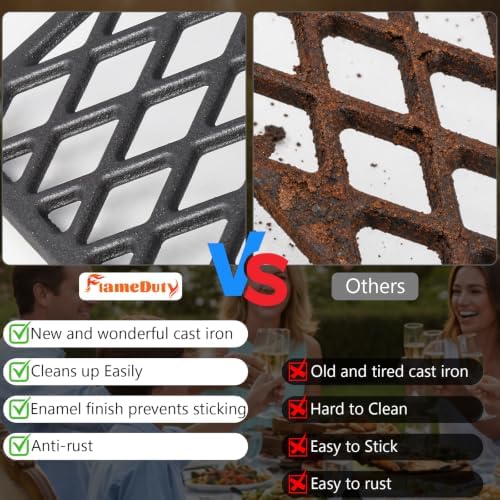 Cast Iron Cooking Grates for Pit Boss PB150 PB150PPG Navigator 150PPS PB150PPGS Portable Pellet Grill Parts,PitBoss Grill Grids for Pit Boss Replacement Parts Portable Smoking Rack BBQ Accessories - Image 7