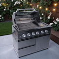 BBQ Island Outdoor Kitchen: 46-Inch 4-Burner 72000 BTU Modular Outdoor Grill Island with Rotisserie Kit and Side Burner - Pre-Assembled with Storage & Wheels by AlimtoisOutdoorPro