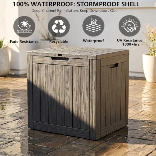 Outdoor Storage Box, 35 Gallon Waterproof Deck Box [Upgraded 3.0] - Image 4