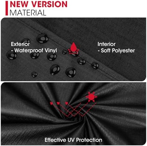 Unicook Round Smoker Charcoal Grill Cover Waterproof, Large, 30"Dia x 36"H - Image 3
