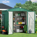 Gizoon 6 x 4 FT Outdoor Storage Shed, Metal Garden Shed, Green by Gizoon