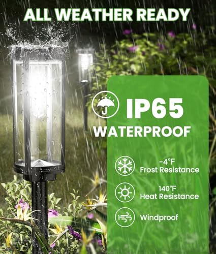 BITPOTT Solar Pathway Lights Outdoor, 12 Pack, Cool White, IP65 - Image 5