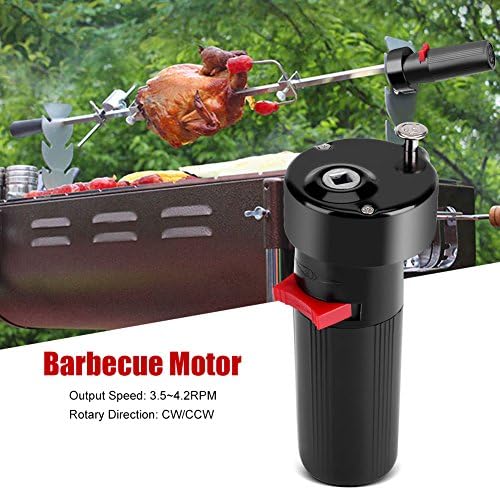 Solid Barbecue Grill Rotator Motor, BBQ Electric Rotisserie Motors Battery Powered Bracket Accessory Metal Universal Replacement Kit Gas Rod Adjustable Speed Grade Gear Train Weatherproof Switch - Image 5