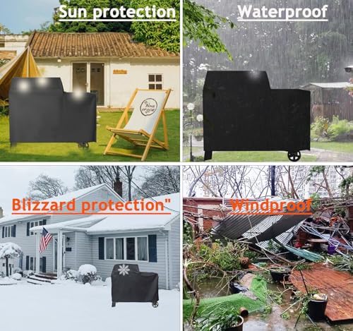 Grill Cover for Traeger Grills BAC761 Woodridge Pellet Grill and Smoker TFB86MLH All Weather 600D Waterproof Grill Cover,Traeger Woodridge Cover - Image 5