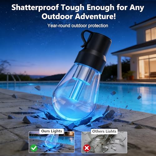 Beizelte Outdoor String Lights, 290FT RGB+IC Outside Light Dimmable Shatterproof LED Bulbs, IP67 Waterproof Chasing Effect Lighting DreamColor Patio Strip Lights for Backyard, Balcony, Outdoor Living - Image 4