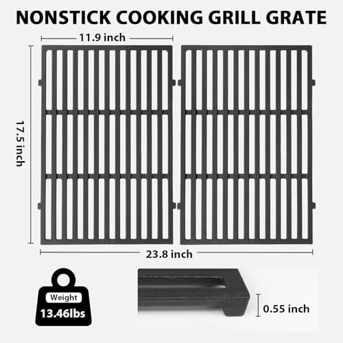 Utheer 7638 Grill Grates for Spirit 300, Porcelain Cast Iron - Image 2