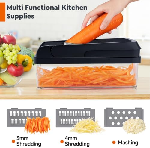 MealHelper 12-in-1 Vegetable Chopper, Food Veggie Chopper With Container - Image 5