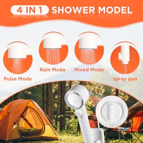 Ann Katy Portable Camping Shower Pump,Rechargeable Electric Outdoor Shower - Image 2