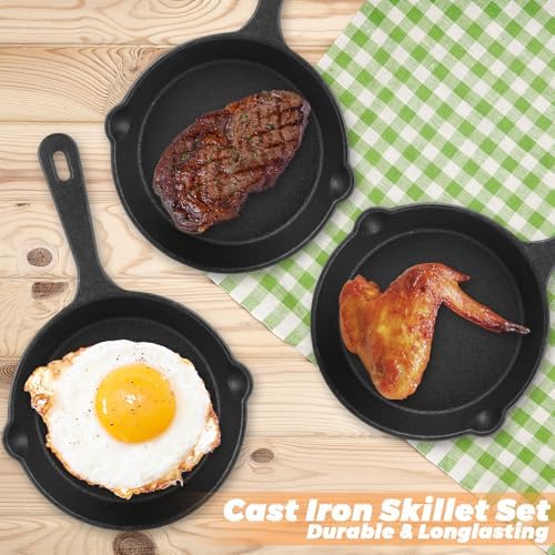 QTLCOHD 4 Pack Mini Cast Iron Skillet - Image 4