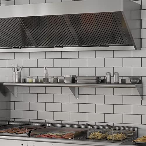 Garvee 12 in x 72 in Stainless Steel Shelf NSF Certified Appliance & Equipment Metal Shelving Mount Shelf with Backsplash for Kitchen, Restaurant, Garage, Laundry, Utility Room - Image 6