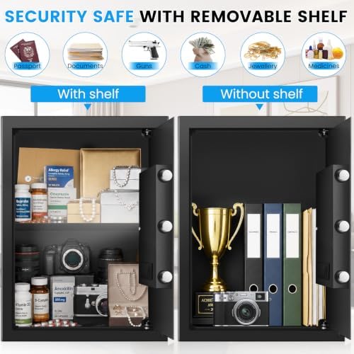 [16.54" Tall] Safe Box, 2.8 Cuft Home Safes With Fireproof Bag - Image 4