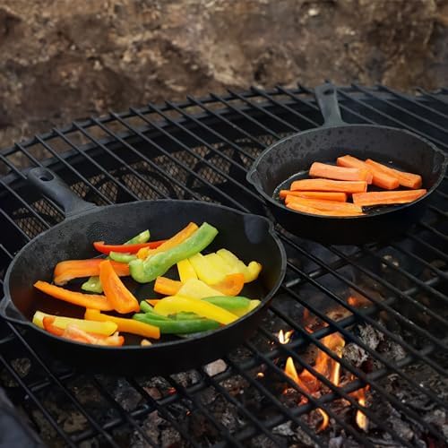 Sunnydaze 3-Piece Pre-Seasoned Heavy-Duty Cast Iron Skillet Set - 6-Inch, 7-Inch, and 10-Inch Black Metal Frying Pans - Image 6