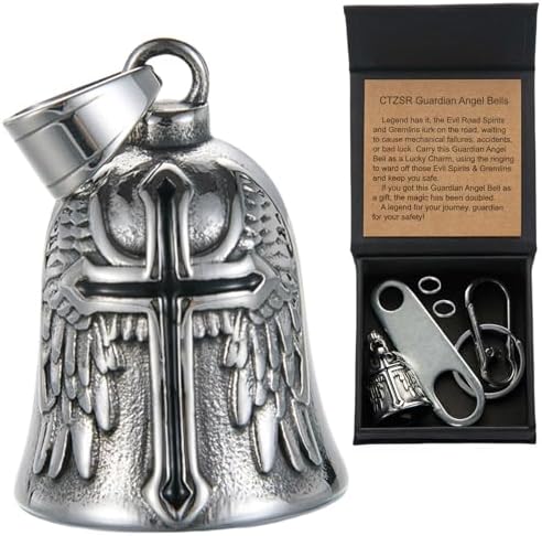 Motorcycle Bell Guardian Angel Gremlin Lucky Charm Gift For Riders by CTZSRGuardianAngelGoodLuckBells