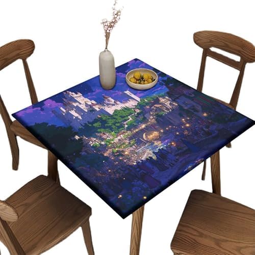 Fit Tablecoth, Medieval Fantasy Pattern Printed on Stain Resistant Outdoor Prep Table Cover, Perfect for Everyday Use Home Decor, Fit for 42" x 42" Square Tables by JRBSZMI2