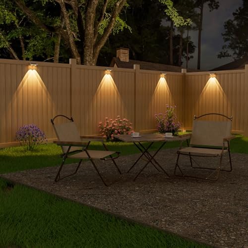 NIORSUN Solar Fence Lights,16 Pack Solars Deck Light,Warm White Color,Outdoor Bulb Waterproof Led IP65,Power Patio Lamp with Lenses for Outside/Backyard/Railing/Yard(White) - Image 2