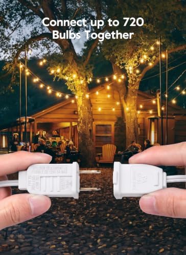 Outdoor String Lights, Total 200FT 100 LED Bulbs Shatterproof Patio Lights - Image 4