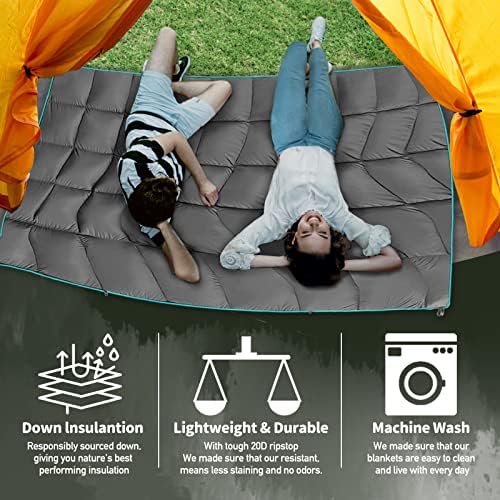 Outdoor Puffy Camping Blanket, Large Outdoor Blanket Waterproof, 55*79'' - Image 5