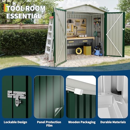 Garvee 6x4 FT Storage Shed – 130 Cu Ft, Sloped Roof, Weatherproof - Image 5