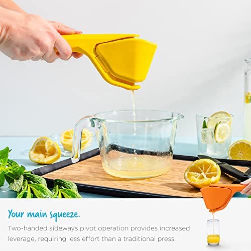Dreamfarm Fluicer Fold-Flat Citrus Juicer - Lemon Easy, manual fresh lemon juice squeezer with pip catcher, suits lemons and limes, compact storage, 10" - Image 5