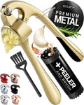 Zulay Kitchen Metal Garlic Press Garlic Mincer Tool Stainless Steel, Gold by ZulayKitchen