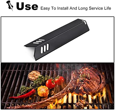Grill Heat Plates Shield for Revoace Gas Grill GBC1690W GBC1705WV GBC1706W GBC1793W, Backyard Grill BY14-101-001-05 BY16-101-002-06, Uniflame Grill GBC1030WRS GBC1134W Porcelain Burner Covers - Image 7