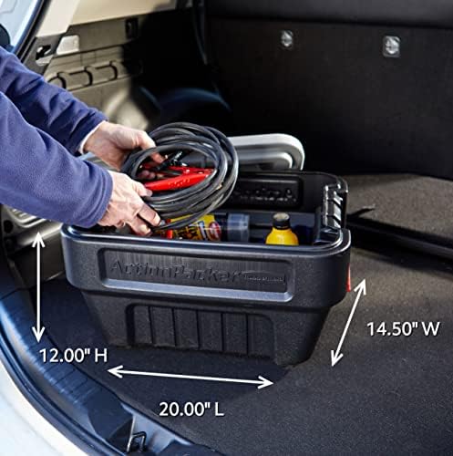 Rubbermaid® ActionPacker®️ 8 Gal Lockable Storage Box Pack of 4, Outdoor, Industrial, Rugged, Grey and Black - Image 2