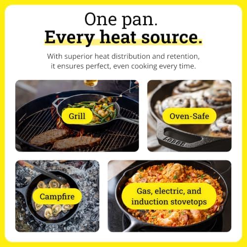 Lodge Square Cast Iron Grill Pan, PFAS-Free, 10.5 Inches - Image 6