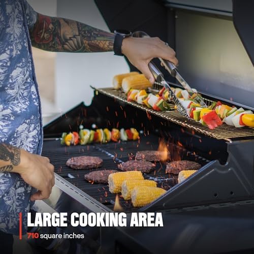 Monument Grills Denali Series, Denali 405 4-Burner Liquid Propane Gas Smart BBQ Grill Stainless Steel with Cooking Plate(2 items) - Image 4