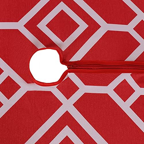 LUSHVIDA Moroccan Outdoor Tablecloth with Umbrella Hole, 60x102 Inch Red - Image 6