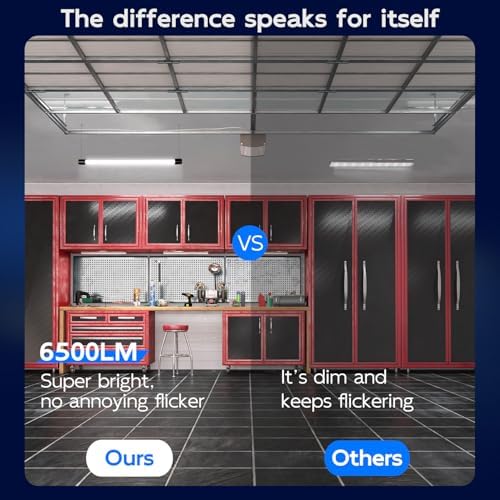 hykolity 60W 4FT Linkable LED Shop Light for Garage,6500LM - Image 5