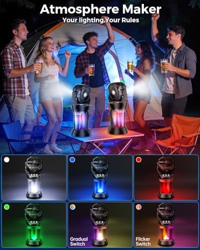 Misting Fans for Outside, Portable Mister Fan with 30000mAh Battery & Remote, 2L Tank & 4 Speeds Mist Modes, Extreme Heat Relief for Camping Patio Garden Backyard Tailgate Parties - Image 5