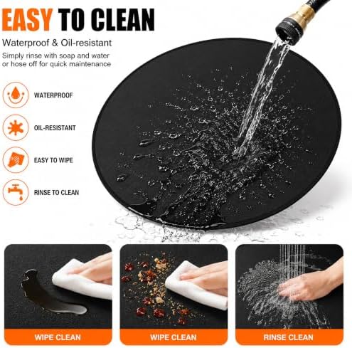 36" Fire Pit Mat for Solo Stove Bonfire, Round Fireproof Under Grill Mats for Outdoor Grill, Patio Protector Pad, Round BBQ Mat, Solo Stove Accessories - Image 3