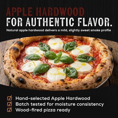 Apple Pizza Oven Wood, 6" Kiln-Dried Apple Hardwood - Image 6