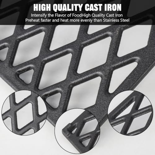 Cast Iron Cooking Grates for Pit Boss PB150 PB150PPG Navigator 150PPS PB150PPGS Portable Pellet Grill Parts,PitBoss Grill Grids for Pit Boss Replacement Parts Portable Smoking Rack BBQ Accessories - Image 4