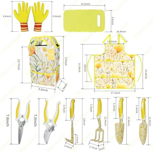 Yellow Garden Tools Set 10 Pieces, Gardening Gifts for Women - Image 2