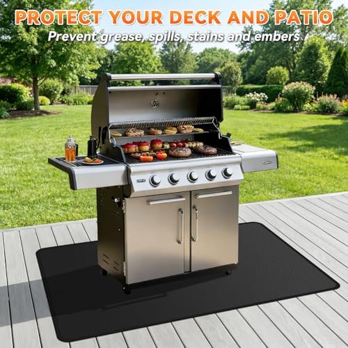 Under Grill Mats for Outdoor Grill - 72 x 39 Inch BBQ Deck Protector - Image 2