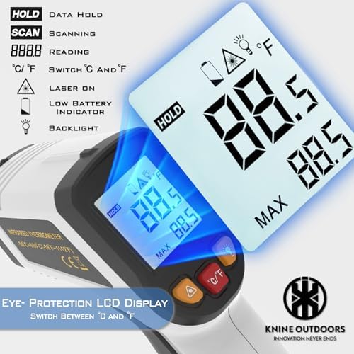 KNINE OUTDOORS Infrared Thermometer Gun, -58℉ to 1112℉ - Image 2