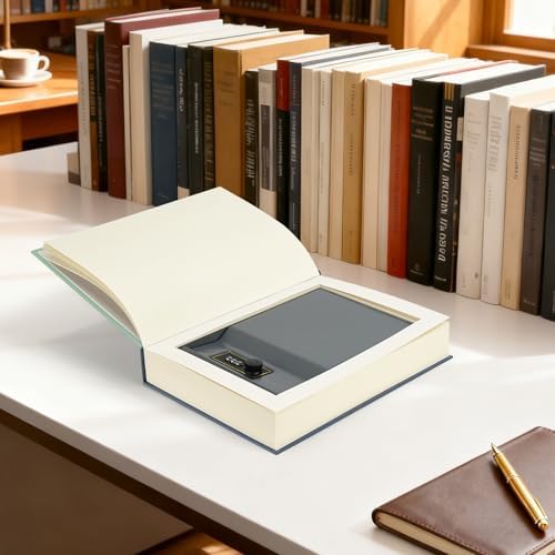 Decorative Book Safe with Combination Lock, Realistic Paper Page Design Hidden Storage Box, Secret Diversion Safe for Cash, Phone, Passport, and Valuables – for Home Office Bookshelf - Wander Notes - Image 2