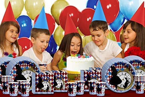 Alice in Wonderland Birthday Party Supplies Set - Alice in Wonderland Decorations - Alice in Wonderland 1st Birthday - Birthday Party for Girl | Tableware Includes Plates Napkins and Cups | Kit for 16 - Image 7