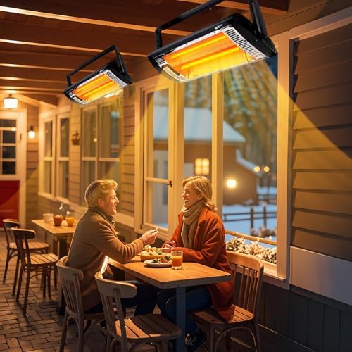 BEYOND HEAT Electric Garage Heater 120V, 1500W Radiant Space Heater, 2-Pack - Image 2