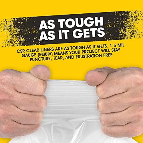 Aluf Plastics 44 Gallon 1.5 MIL (eq) Clear Heavy Duty Garbage Bags - 37" x 48" - Pack of 400 - for Industrial, Recycling, Storage, & Outdoor - Image 4