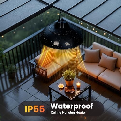 1500W Electric Hanging Patio Heater,Ceiling-Mounted Patio Heater - Image 2