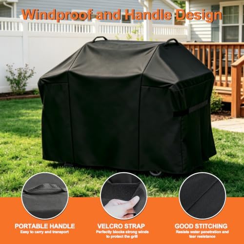 65"Grill Cover for Weber Genesis II 4 Burner/LX 400 Series, 600D Waterproof - Image 3