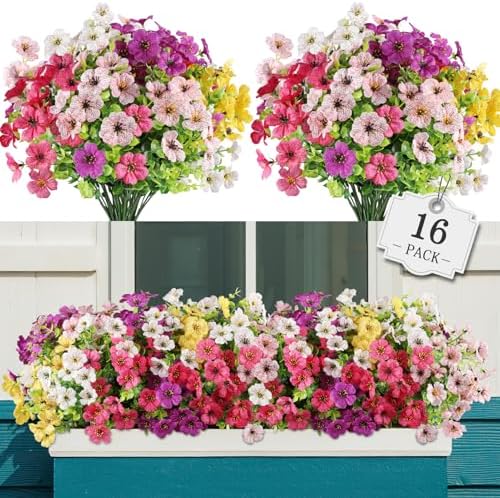 AGIRL Artificial Flowers Outdoor UV Resistant Fake Plant Garden Patio Decor by AGIRL